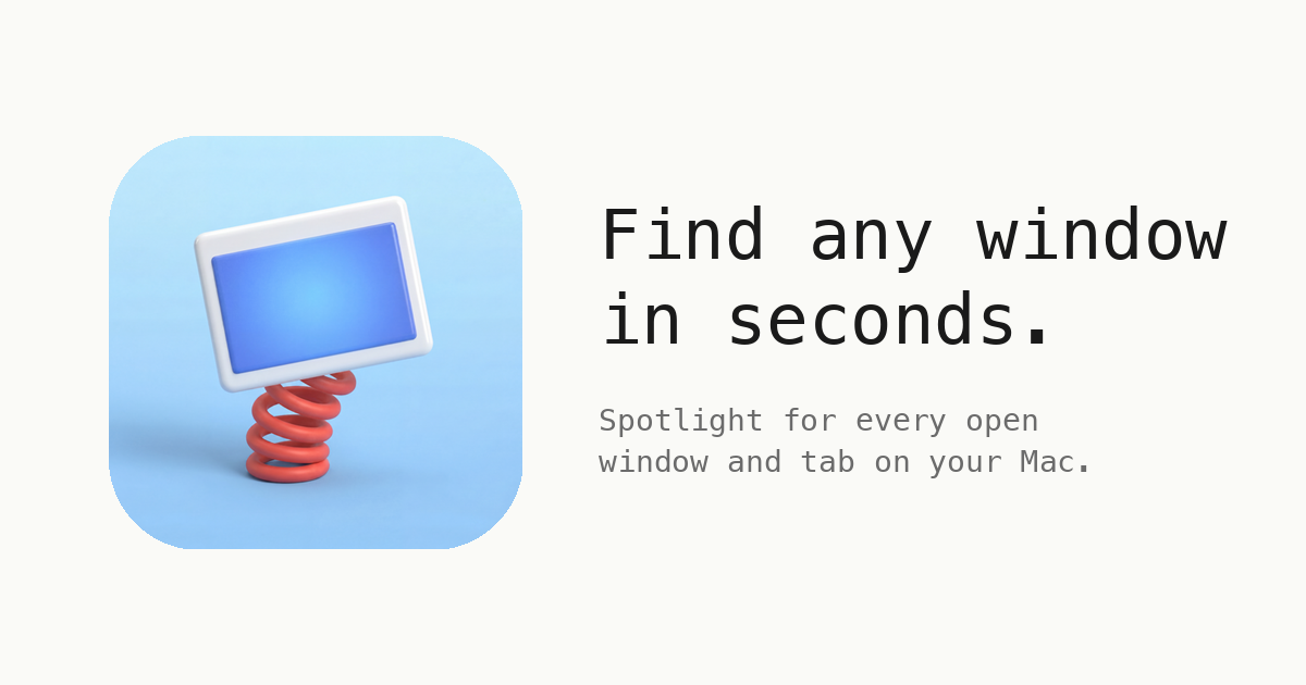WindowHopper — find any window quickly screenshot
